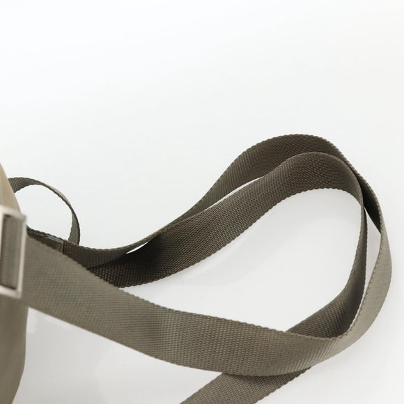 PRADA Backpack Nylon Khaki Silver Auth YKZ1086