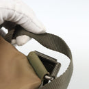 PRADA Backpack Nylon Khaki Silver Auth YKZ1086-14