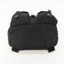 PRADA Backpack Nylon Black Silver Auth YKZ1087-5