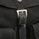 PRADA Backpack Nylon Black Silver Auth YKZ1087-9