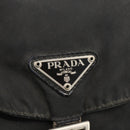 PRADA Backpack Nylon Black Silver Auth YKZ1087-21