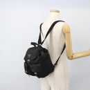 PRADA Backpack Nylon Black Silver Auth YKZ1087-28