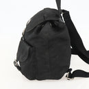PRADA Backpack Nylon Black Silver Auth YKZ1087-4