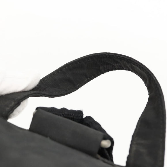 PRADA Backpack Nylon Black Silver Auth YKZ1087