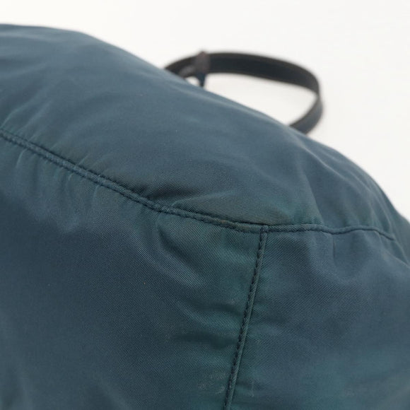 PRADA Shoulder Bag Nylon Green Gold Auth YKZ1088