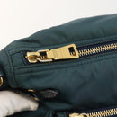 PRADA Shoulder Bag Nylon Green Gold Auth YKZ1088-9