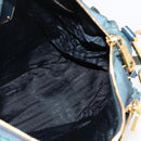 PRADA Shoulder Bag Nylon Green Gold Auth YKZ1088-21