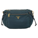 PRADA Shoulder Bag Nylon Green Gold Auth YKZ1088-13