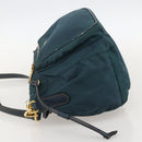PRADA Shoulder Bag Nylon Green Gold Auth YKZ1088-3