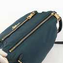 PRADA Shoulder Bag Nylon Green Gold Auth YKZ1088-6