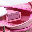 PRADA Shoulder Bag Nylon Pink Silver Auth YKZ1090-19