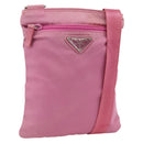 PRADA Shoulder Bag Nylon Pink Silver Auth YKZ1090-1