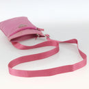 PRADA Shoulder Bag Nylon Pink Silver Auth YKZ1090-7