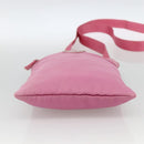 PRADA Shoulder Bag Nylon Pink Silver Auth YKZ1090-5