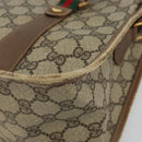 GUCCI GG Supreme Web Sherry Line Hand Bag PVC Beige Gold 41 02 039 Auth YKZ1091-10