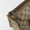 GUCCI GG Supreme Web Sherry Line Hand Bag PVC Beige Gold 41 02 039 Auth YKZ1091-15