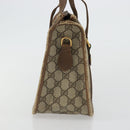 GUCCI GG Supreme Web Sherry Line Hand Bag PVC Beige Gold 41 02 039 Auth YKZ1091-5