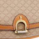CELINE Macadam Canvas Shoulder Bag PVC Beige Gold Auth YKZ1092-17