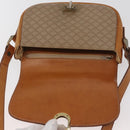 CELINE Macadam Canvas Shoulder Bag PVC Beige Gold Auth YKZ1092-10