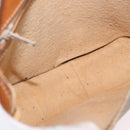 CELINE Macadam Canvas Shoulder Bag PVC Beige Gold Auth YKZ1092-11