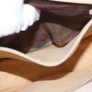 CELINE Macadam Canvas Shoulder Bag PVC Beige Gold Auth YKZ1092-12
