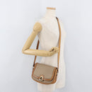 CELINE Macadam Canvas Shoulder Bag PVC Beige Gold Auth YKZ1092-22