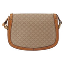 CELINE Macadam Canvas Shoulder Bag PVC Beige Gold Auth YKZ1092-2