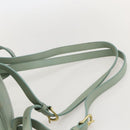 Coach Backpack Leather Green Gold Auth YKZ1093A-15