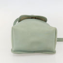 Coach Backpack Leather Green Gold Auth YKZ1093A-5