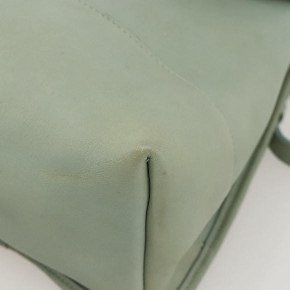 Coach Backpack Leather Green Gold Auth YKZ1093A