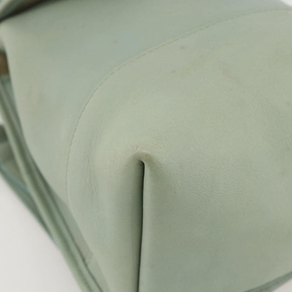 Coach Backpack Leather Green Gold Auth YKZ1093A