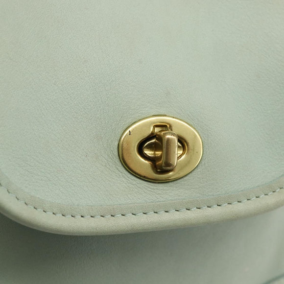Coach Backpack Leather Green Gold Auth YKZ1093A