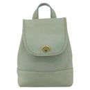 Coach Backpack Leather Green Gold Auth YKZ1093A-13
