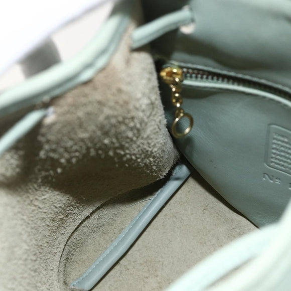 Coach Backpack Leather Green Gold Auth YKZ1093A