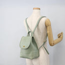 Coach Backpack Leather Green Gold Auth YKZ1093A-24