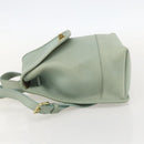 Coach Backpack Leather Green Gold Auth YKZ1093A-3
