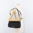 PRADA Shoulder Bag Nylon Black Silver Auth YKZ1095A-26