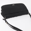 PRADA Shoulder Bag Nylon Black Silver Auth YKZ1095A-6