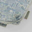 FENDI Zucca Canvas Mamma Baguette Shoulder Bag Blue Gold Auth YKZ1096V-17