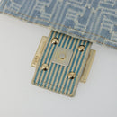 FENDI Zucca Canvas Mamma Baguette Shoulder Bag Blue Gold Auth YKZ1096V-19