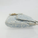 FENDI Zucca Canvas Mamma Baguette Shoulder Bag Blue Gold Auth YKZ1096V-3