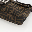 FENDI Zucca Canvas Mamma Baguette Shoulder Bag Brown Black Auth YKZ1097SAV-14