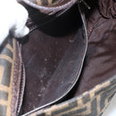 FENDI Zucca Canvas Mamma Baguette Shoulder Bag Brown Black Auth YKZ1097SAV-10