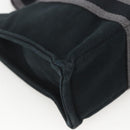 HERMES Fourre Tout PM Hand Bag Canvas Black Silver Auth YKZ1099-14