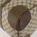 GUCCI GG Supreme Web Sherry Line Boston Bag PVC Beige Gold Red Auth YKZ109A-9
