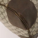 GUCCI GG Supreme Web Sherry Line Boston Bag PVC Beige Gold Red Auth YKZ109A-14