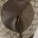 GUCCI GG Supreme Web Sherry Line Boston Bag PVC Beige Gold Red Auth YKZ109A-15