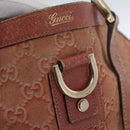 GUCCI GG Canvas Abbey Tote Bag Suede Pink Gold 141472 Auth YKZ110-10