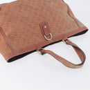 GUCCI GG Canvas Abbey Tote Bag Suede Pink Gold 141472 Auth YKZ110-6