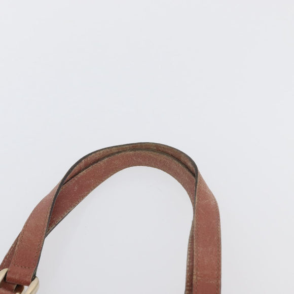 GUCCI GG Canvas Abbey Tote Bag Suede Pink Gold 141472 Auth YKZ110